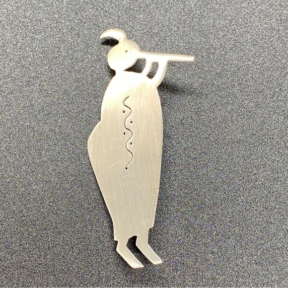 Sterling Kokopelli Pin - Picture 1 of 5